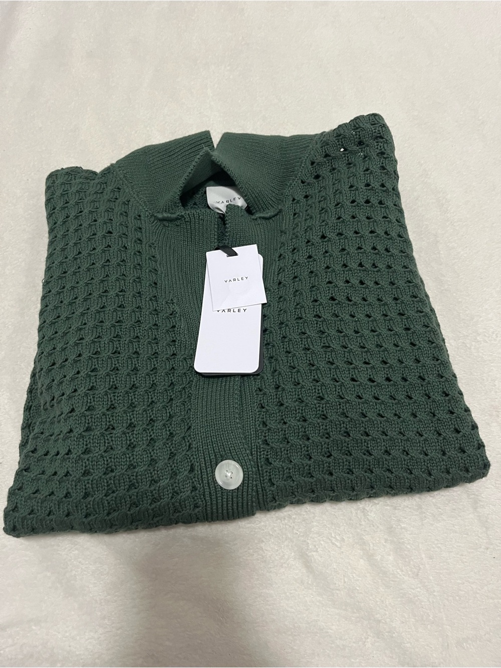 NWT Varley Ellie Knit Green Shirt